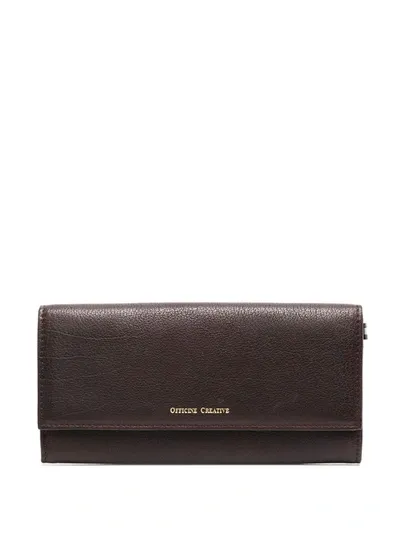 Officine Creative Poche 4 Long Wallet In Brown