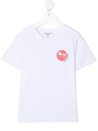 Neil Barrett Kids' Smiley-print T-shirt In White