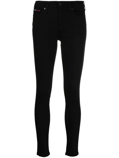 Tommy Hilfiger Mid Rise Skinny Jeans In Black