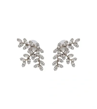 Jennifer Behr Viniette Crystal-embellished Earrings In Crystal Antique Gold