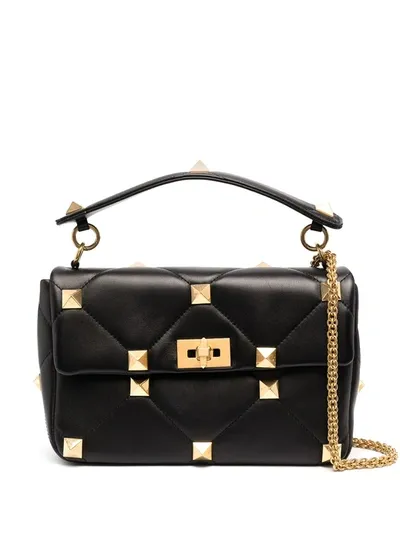 Valentino Garavani Roman Stud Chain Bag In Black