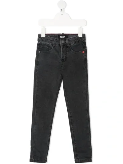 Molo Kids' Mid-rise Skinny Jeans In Black