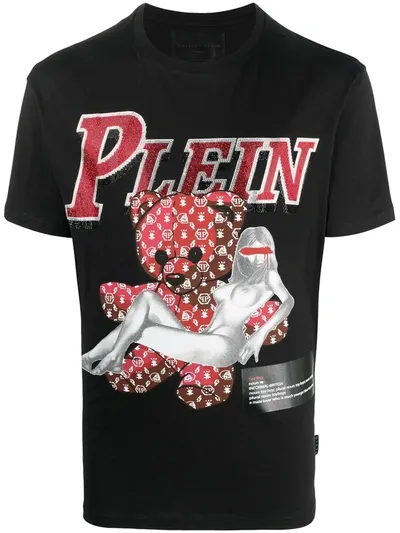 Philipp Plein Graphic-print Cotton T-shirt In Black