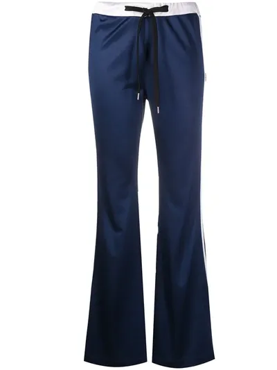 Marni Flared Track Pants In Blue