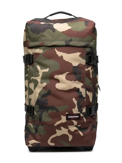 Eastpak Camouflage-print Zip-up Holdall In Green