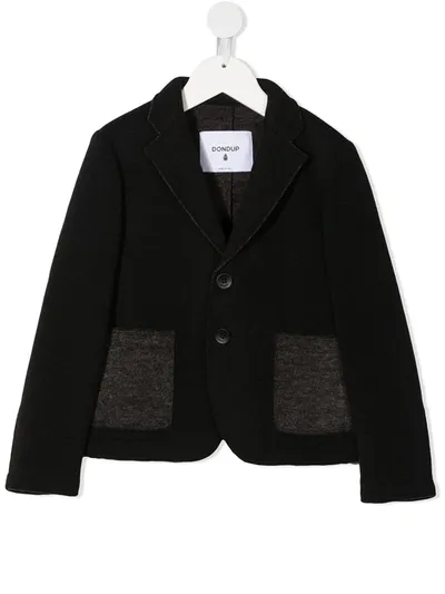 Dondup Kids' Long-sleeve Blazer In Black