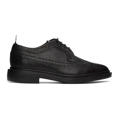 Thom Browne Black Classic Longwing Brogues In 001 Black