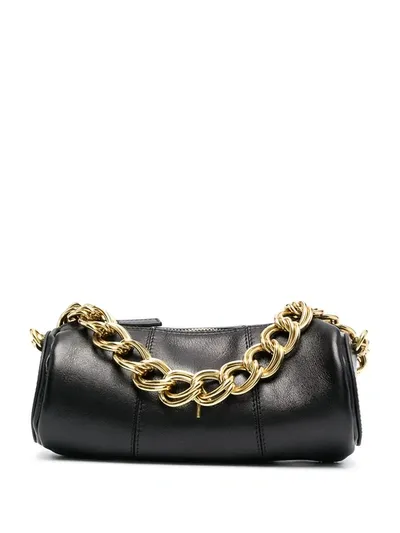 Manu Atelier Cylinder Leather Bag In Black