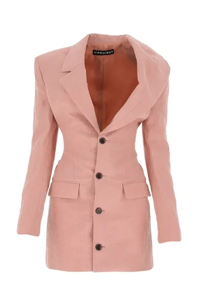 Y/project Y / Project Asymmetric Blazer Dress In F83 Pink