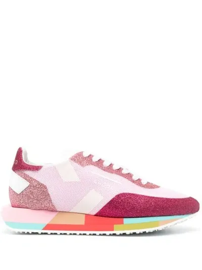 Ghoud Starlight Mesh And Pink And Fuchsia Glitter Sneaker