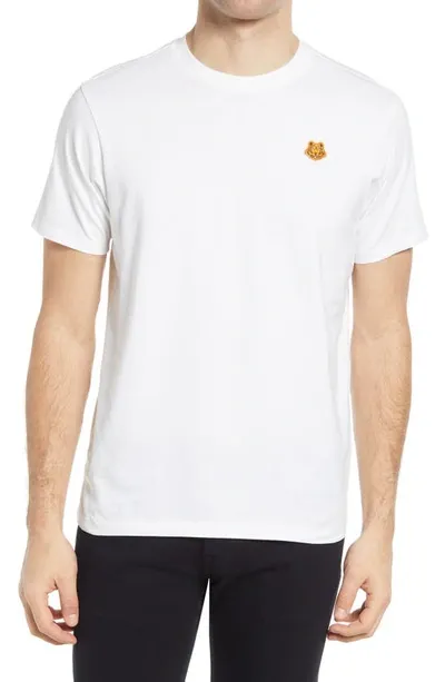 Kenzo Embroidered Tiger Motif T-shirt In White