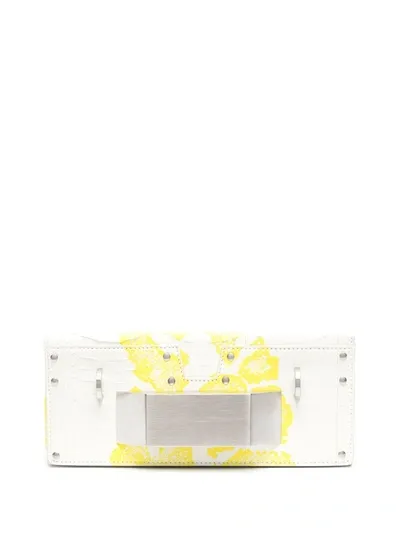 Rick Owens Griffin Box Clutch In White