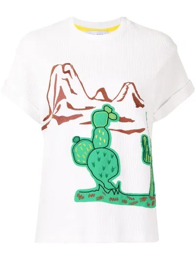 Mira Mikati Cactus Print T-shirt In White