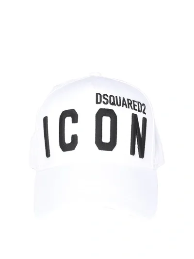 Dsquared2 Idol Cotton Baseball Cap In White