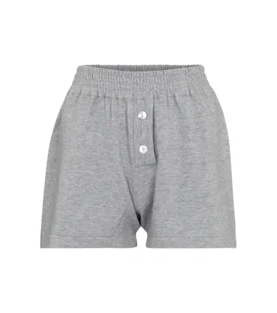 Live The Process Cashmere-blend Shorts In Grey