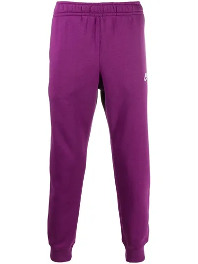 Nike Tall Club Cuffed Sweatpants In Purple In Pink