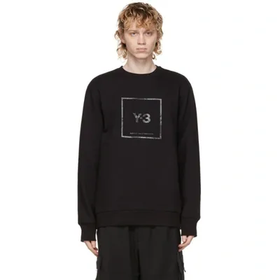 Y-3 Reflective Logo-print Cotton-jersey Sweatshirt In Black,grey