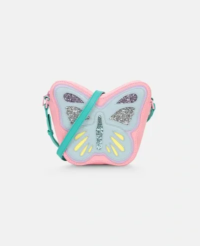 Stella Mccartney Kids Turquoise Butterfly Shoulder Bag In Pink