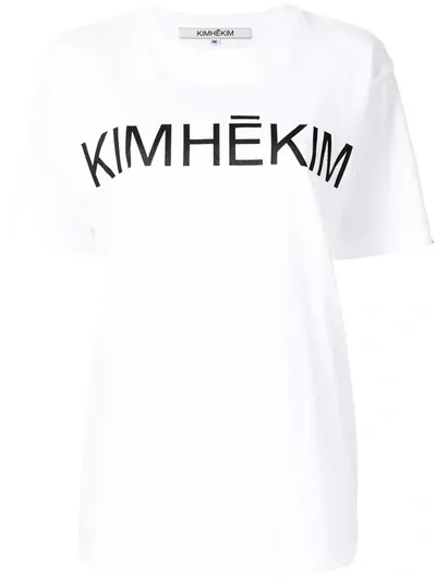 Kimhēkim Logo Print T-shirt In White