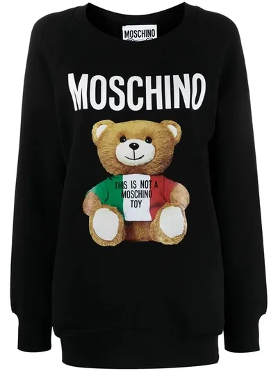 Moschino Bear-motif Sweatshirt In Black