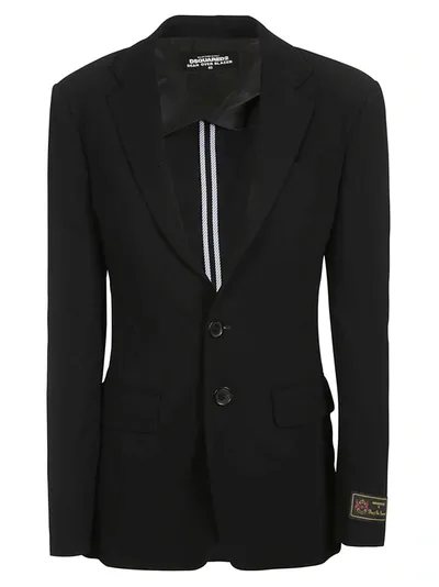 Dsquared2 Black Blazer With Deep V Neck