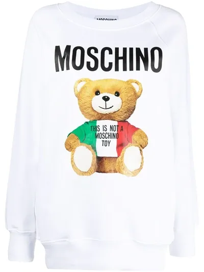 Moschino Bear-motif Sweatshirt In White