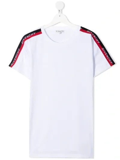 Givenchy Teen Logo Panel Trim T-shirt In White