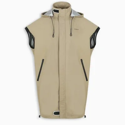 Givenchy Sleeveless Oversize Parka In Beige