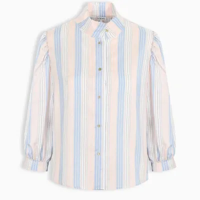 Loewe Silk Striped Shirt In Multicolor