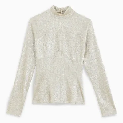 Rabanne Gold/silver Turtleneck Sweater In Metal