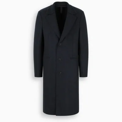 Harris Wharf London Blue Single-breasted Coat