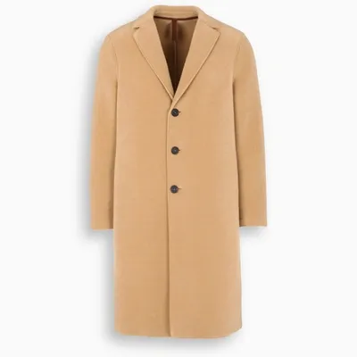 Harris Wharf London Camel Over Coat In Beige