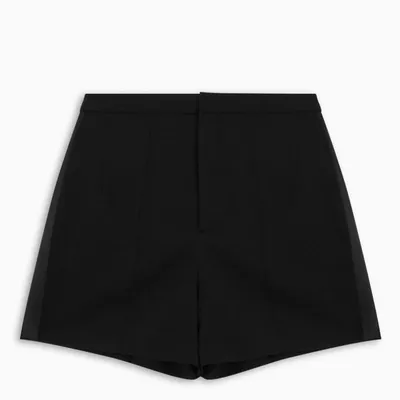 Saint Laurent High-waist Tuxedo Shorts In Black