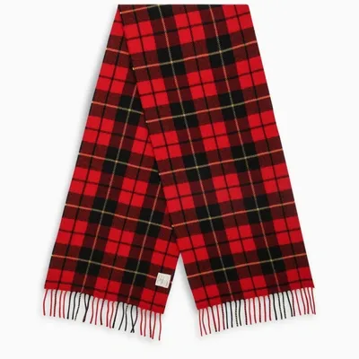 Destin Red Tartan Check Scarf