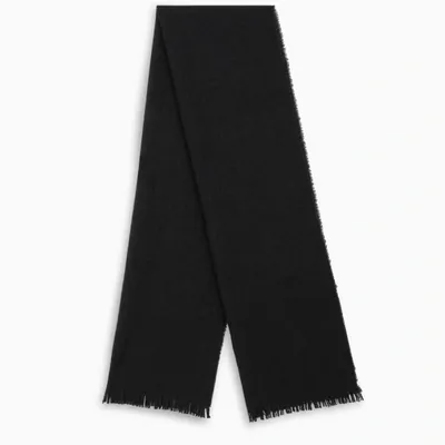 Destin Black Wool And Cashmere Scarf