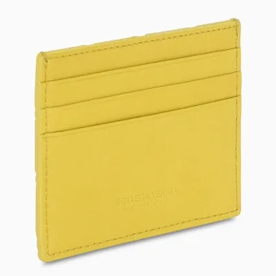 Bottega Veneta Yellow Intrecciato Card Holder