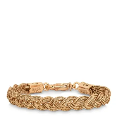 Emanuele Bicocchi Gold Plated Braided Bracelet In Metal