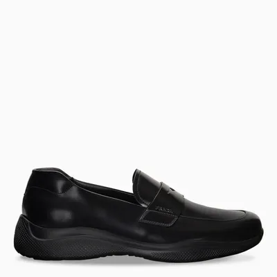 Prada Black Toblac Loafers