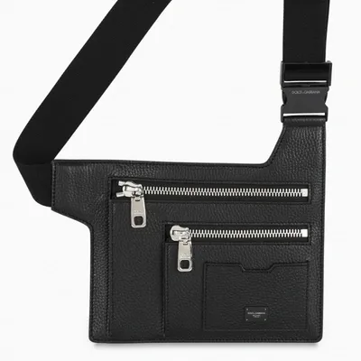 Dolce & Gabbana Multi-zip Leather Cross-body Bag In Black