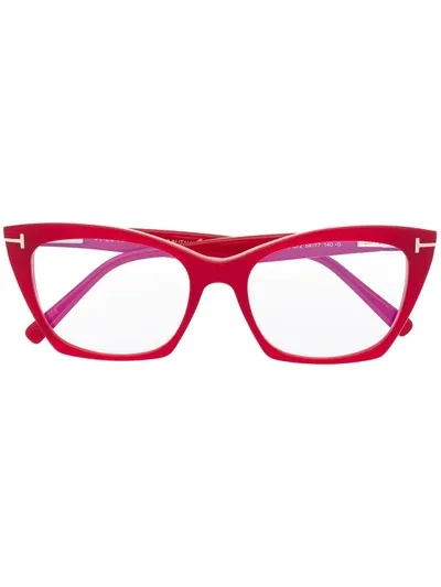 Tom Ford Cat-eye Frame Glasses In Red