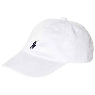 Ralph Lauren Kids' Boys White Cotton Logo Cap