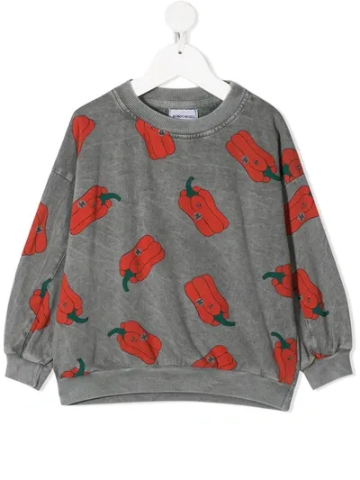 Bobo Choses Kids' Graphic-print Organic Cotton Sweatshirt In Grey