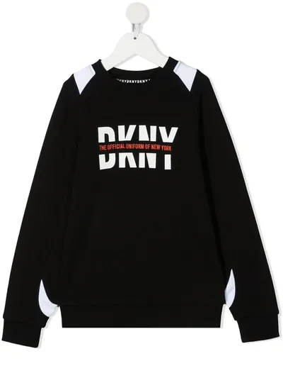 Dkny Kids' Logo Print Sweatshirt In Black