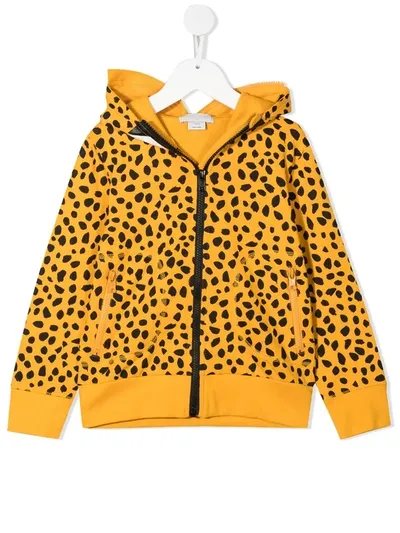 Stella Mccartney Orange Sweatshirt For Babykids With Cheetah