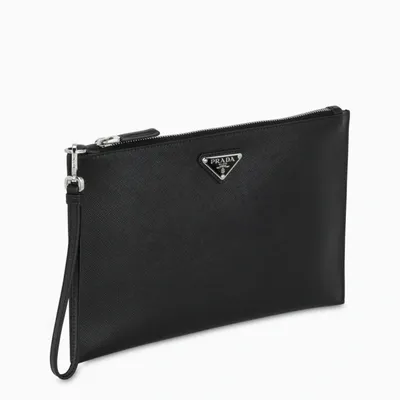 Prada Black Saffiano Pouch