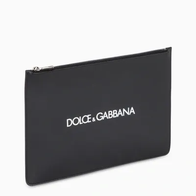 Dolce & Gabbana Black Pouch With Logo Print