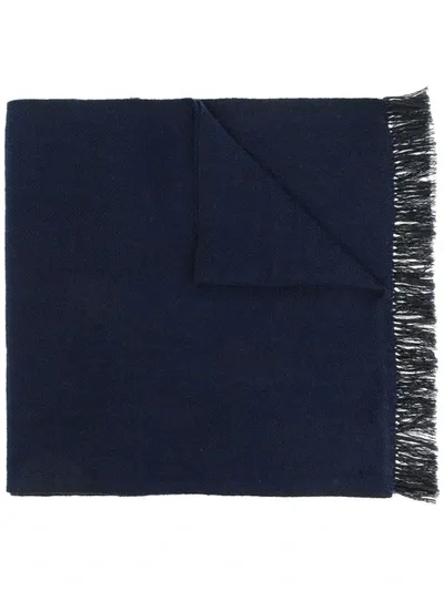 Norlha Prince Frayed Scarf In Blue