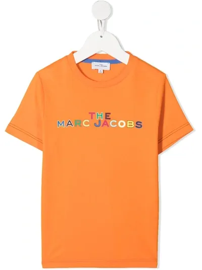 The Marc Jacobs Teen Logo-print Cotton T-shirt In Orange