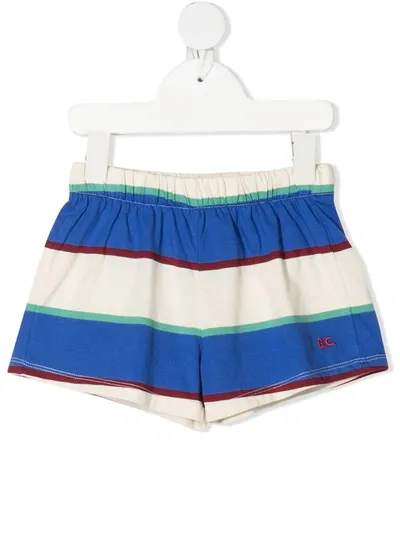 Bobo Choses Kids' Stripe Print Shorts In Blue