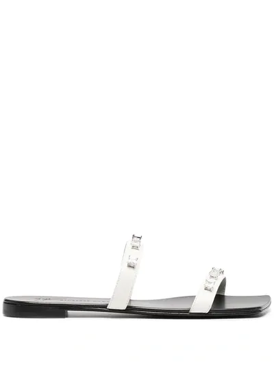 Giuseppe Zanotti Croisette Crystal-embellished Sandals In Silver